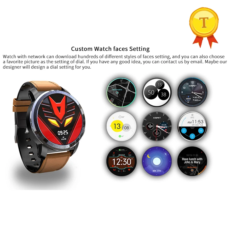 Умные часы с двойной системой 4G Wi Fi gps Android 7 1 экран 39 дюйма 454*454 камера 8 Мп