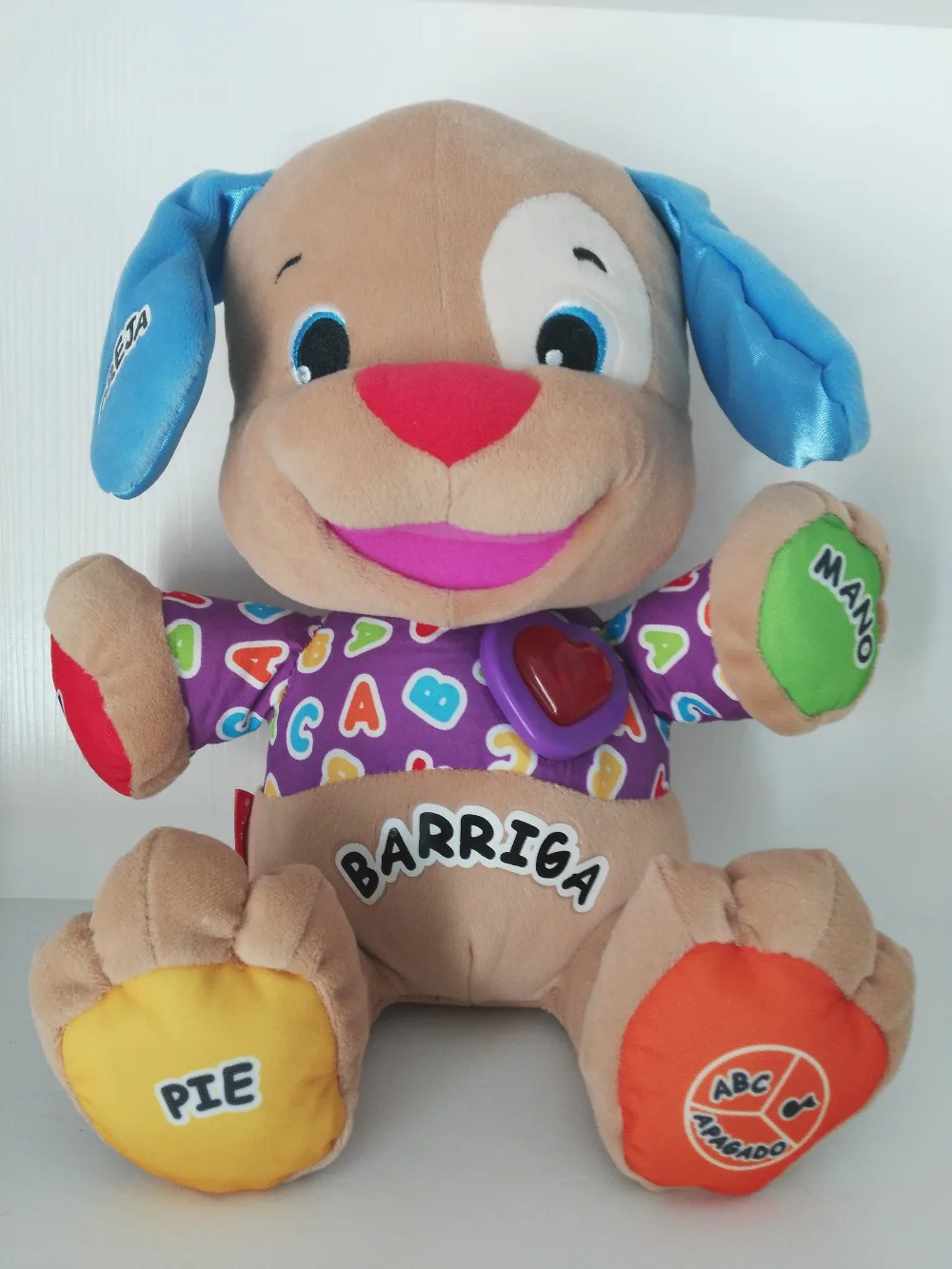 Spanish Speaking Singing Dog Toy Musical Educational Baby Boy Girl Toys Infant Stuffed Dog Doll