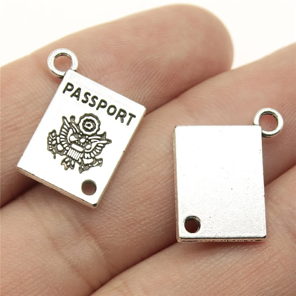 Buy WYSIWYG 10pcs 19x15mm Journey Passport Charm