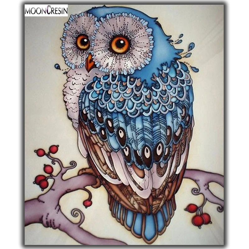 

DIY 5D Diamond Painting Owl Bear Resin Craft Rhinestones Sewing Full Square Diamond Embroidery Animals Mosaic Kits M16985