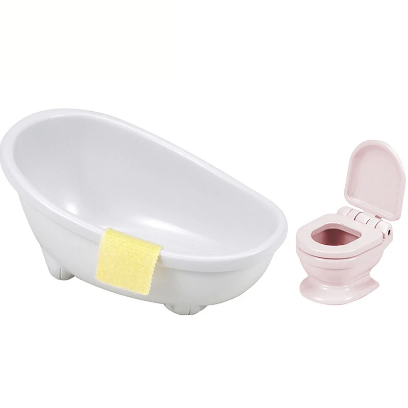 Sylvanian الأسرة من البسيطة طقم مرحاض حوض مصغرة الأثاث نتظاهر لعب الطفل هدية Sylvanian الأسرة من البسيطة طقم مرحاض حوض مصغرة الأثاث نتظاهر لعب الطفل هدية