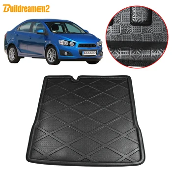 

Buildreamen2 For Chevrolet Aveo T300 Sedan Car Accessories Tray Boot Liner Rear Trunk Mat Cargo Floor Carpet Mud Pad 2011-2015