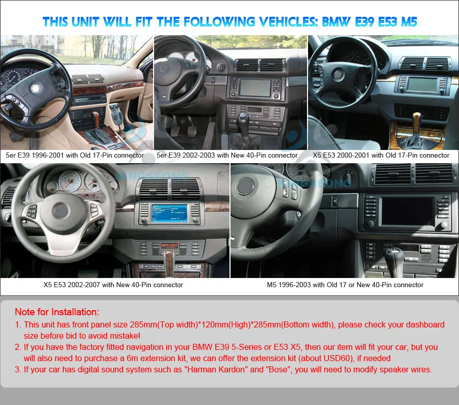 Clearance 9"Android 9.0 Autoradio Sat Nav DAB+ for BMW 5 serie E39 E53 X5 M5 Car stereo GPS Navigation WiFi 4G BT Radio OBD DVT-IN 3