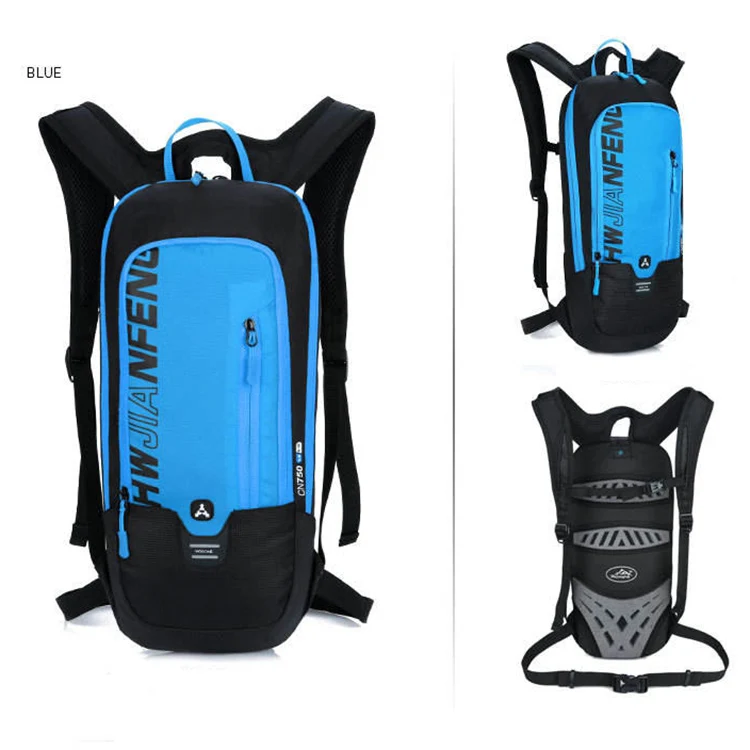 Водонепроницаемый велосипедный гидратационный рюкзак, 6л MTB дорожные велосипедные сумки для мужчин и женщин, велосипедные альпинистские рюкзаки для верховой езды, без сумки для воды - Color: blue no water bag