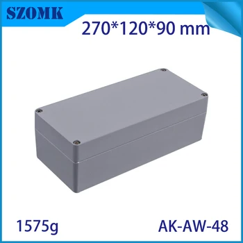 

szomk die cast aluminum enclosure IP66 waterproof junction box for outdoor instrument project case pcb board design270x120x90mm