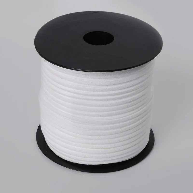 100 метра 3 мм Плетеный плоский искусственный замшевый кожаный шнур веревочная нить для DIY ожерелье браслет ювелирные аксессуары