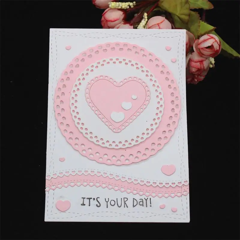 

KSCRAFT Heart Lace Doily Metal Cutting Dies Stencils for DIY Scrapbooking/photo album Decorative Embossing DIY Paper Cards