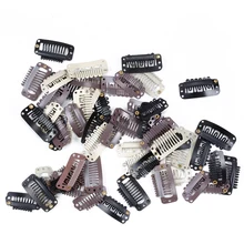 10 шт. удлинители для волос черные защелкивающиеся зажимы для наращивания волос u-образные металлические зажимы для наращивания волос s DIY