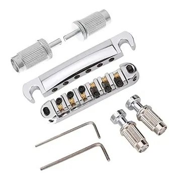 

Roller Saddle Bridge ABR-1 Tune-o-matic Bridge Tailpiece Bridge For Guitar Black Chrome
