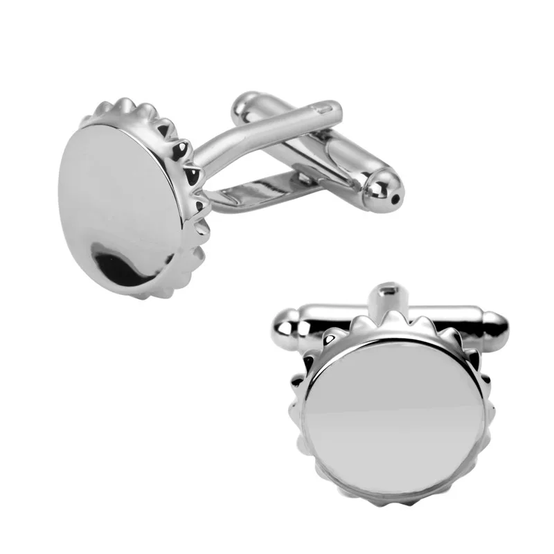 

High quality fashion men's Silver beer cap Cufflinks French wedding Cufflinks 5 pair of wholesale and retail packaging