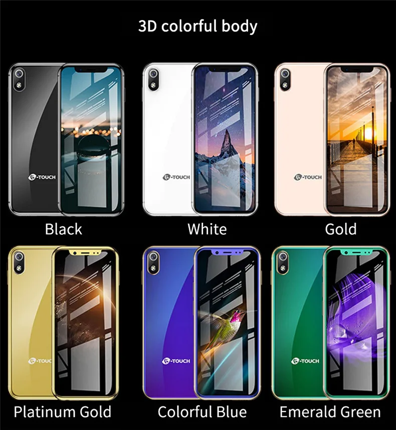 Супер мини телефон K-TOUCH I9 сотовые телефоны Android 8,1 32 Гб 2000 мАч металлическая рамка Telefone Face ID WiFi Poket 4G смартфон