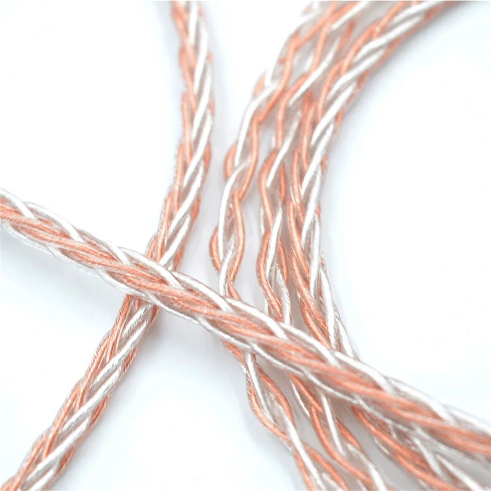 BQEYZ золото серебро смешанный цвет Обновление кабель для наушников 0,78 мм mmcx 3,5 мм 2,5 мм сбалансированный штекер Замена для TFZ KZ TRN BGVP