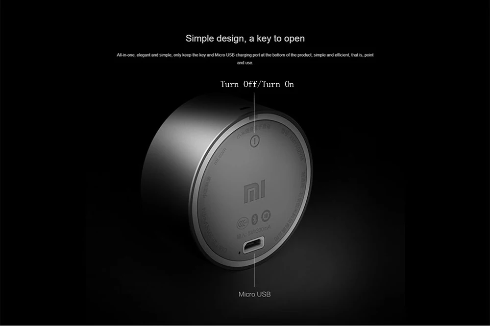 Xiaomi mi портативный Bluetooth динамик(Маленькое аудио) Bluetooth 4,0 беспроводной mi ni Metal идеальный баланс 4h P mi c