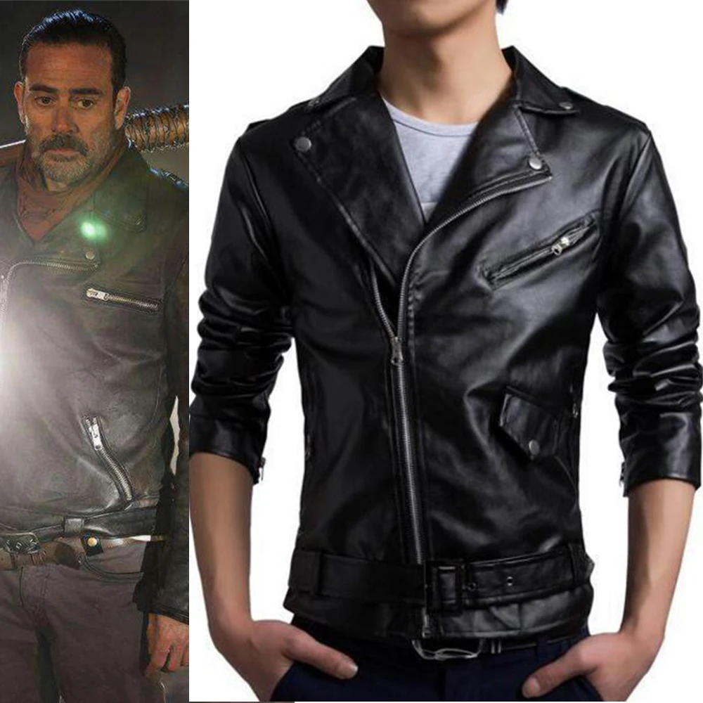 jaqueta de couro negan