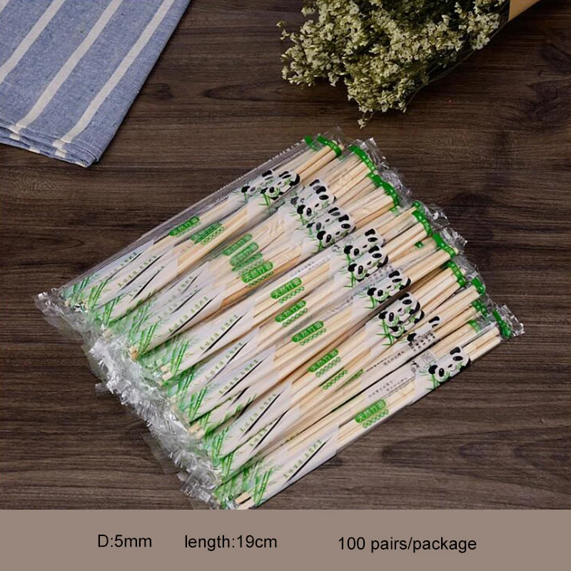 

Healthy Disposable Chopsticks Easy To Use 100 Pairs Of One Pack Natural Bamboo Chopsticks