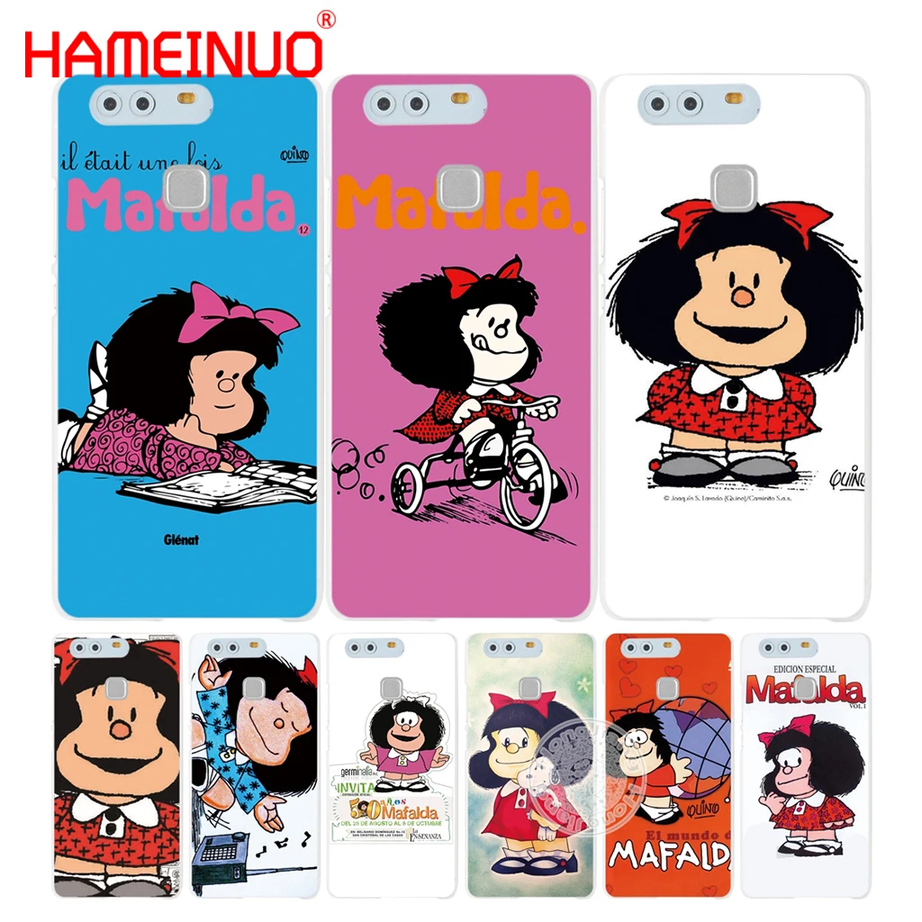 HAMEINUO мультфильм Mafalda удивительный чехол для телефона huawei Ascend P7 P8 P9 P10 lite plus G8 G7 honor 5C