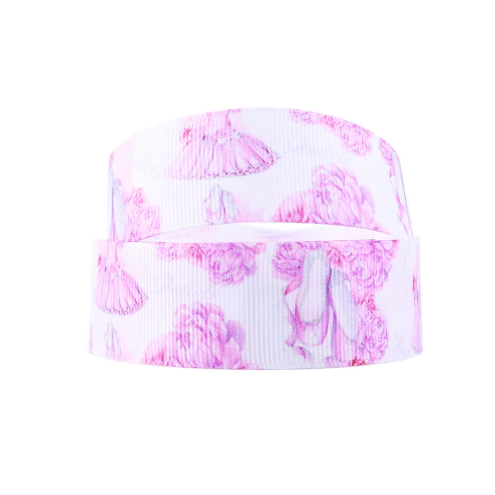 

1" 25mm flowers series high quality printed polyester ribbon 10 yards,DIY handmade materials,wedding gift wrap,10Y51013