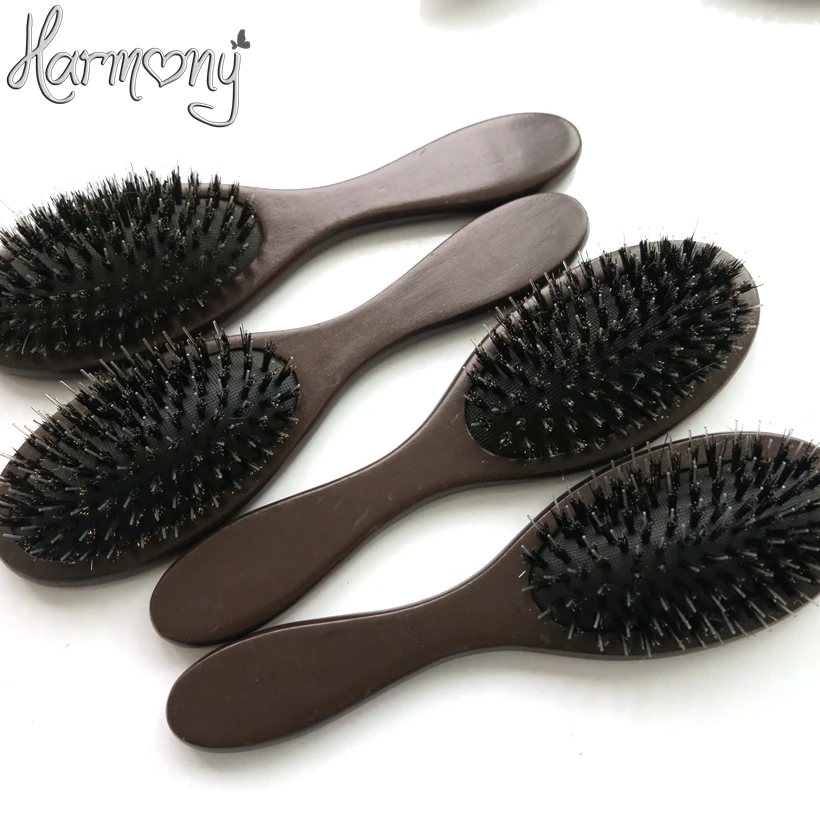 

5pcs Professional Anti-Static Hair Brush Paddle Brush Comb escova de cabelo brosse a cheveux real wild boar bristle brush