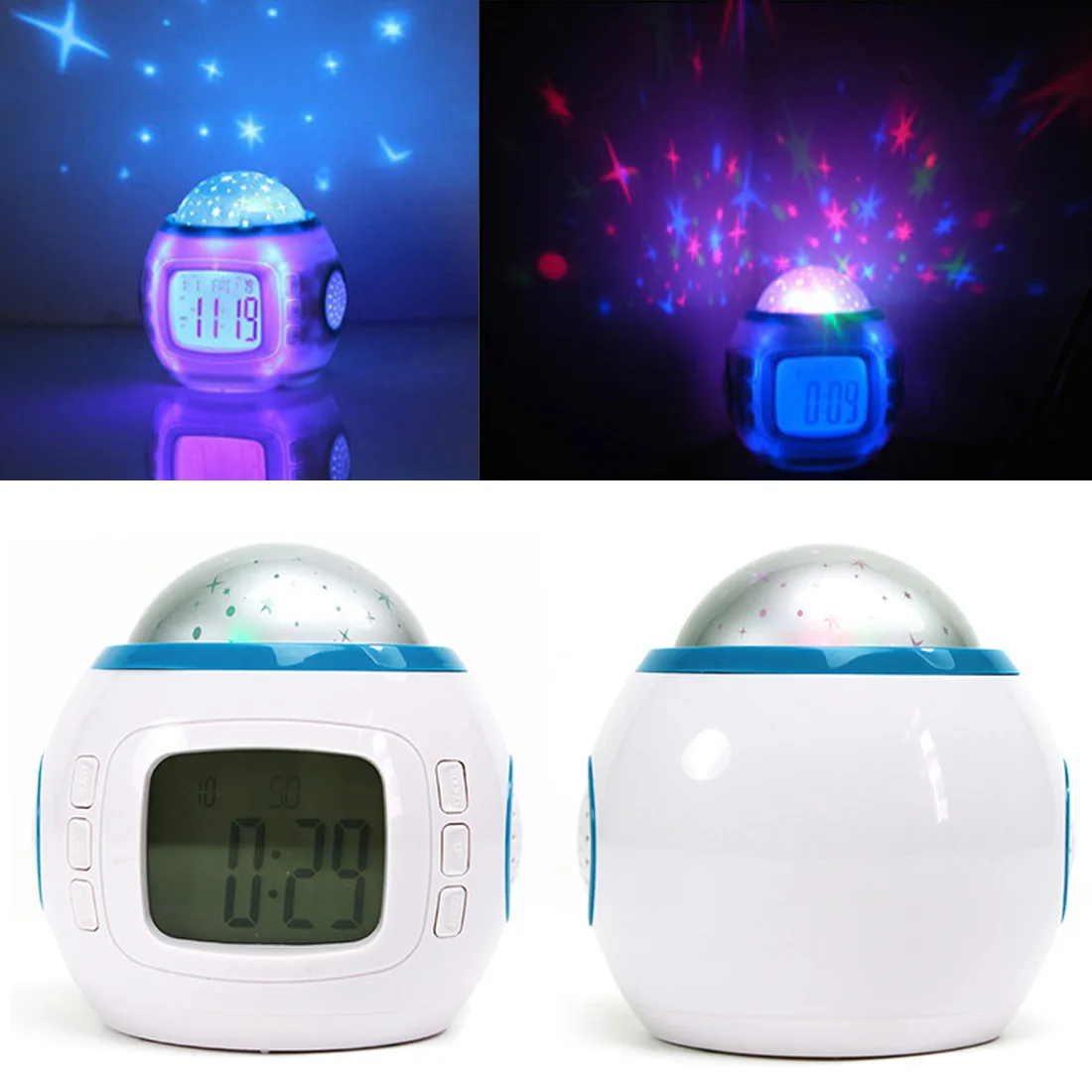 

Sky Star Night Light Digital Multi-function Projector Desk Table LED Clock for Children Baby Room Decor Projection Alarm Clock