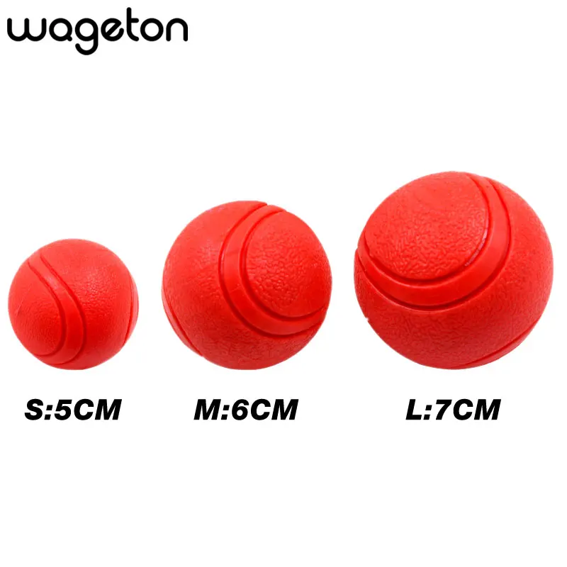

Wageton Dog Toys Training Ball Thrower Pets Chew Toy Play Products Accessories Supplies for Puppies Small Medium Large Dogs Red