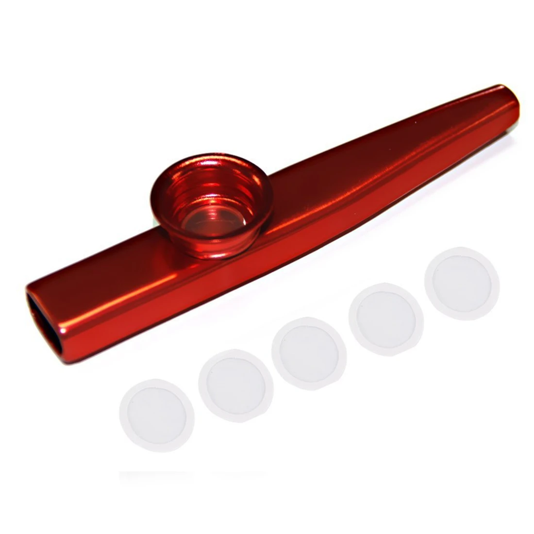 

Aluminum alloy Kazoo With membrane Gifts Flute Diaphragm for Children - red