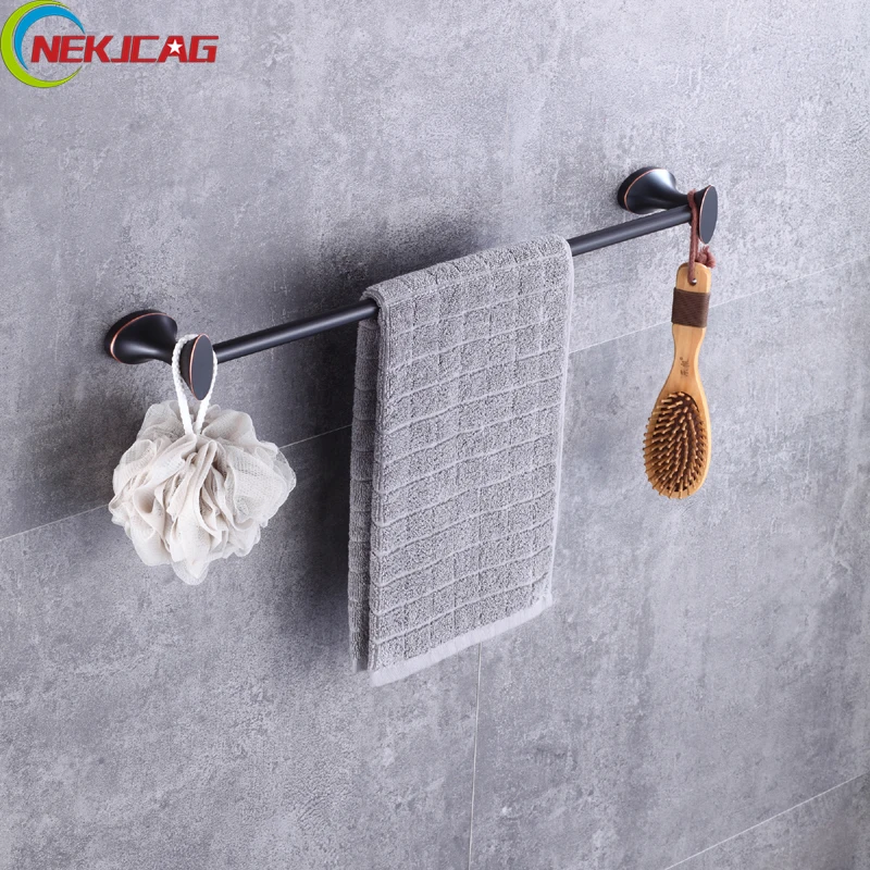 Bathroom Towel Rack, ORB Brass Towel Bar, Towel Holder with Cloth Hook