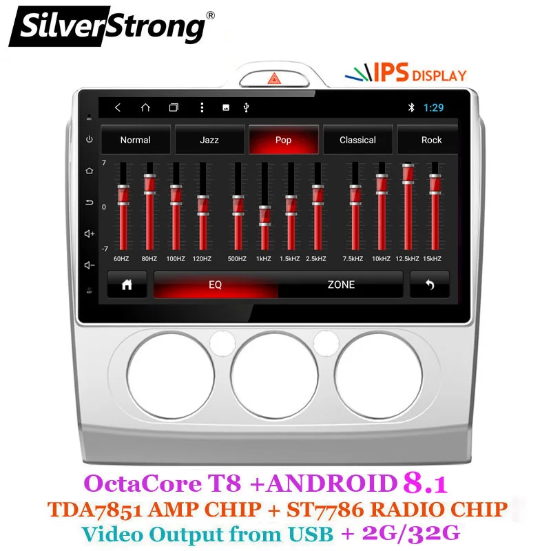 

SilverStrong 10.1 inch Android8.1 OctaCore T8 IPS Car Stereo for FORD FOCUS Multimedia CAR RADIO for FOCUS1 FOCUS2 Convers+ DAB
