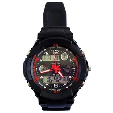 Модные мужские цифровые наручные часы мужские спортивные часы 3 бар водонепроницаемые часы с двойным дисплеем аналоговые кварцевые часы