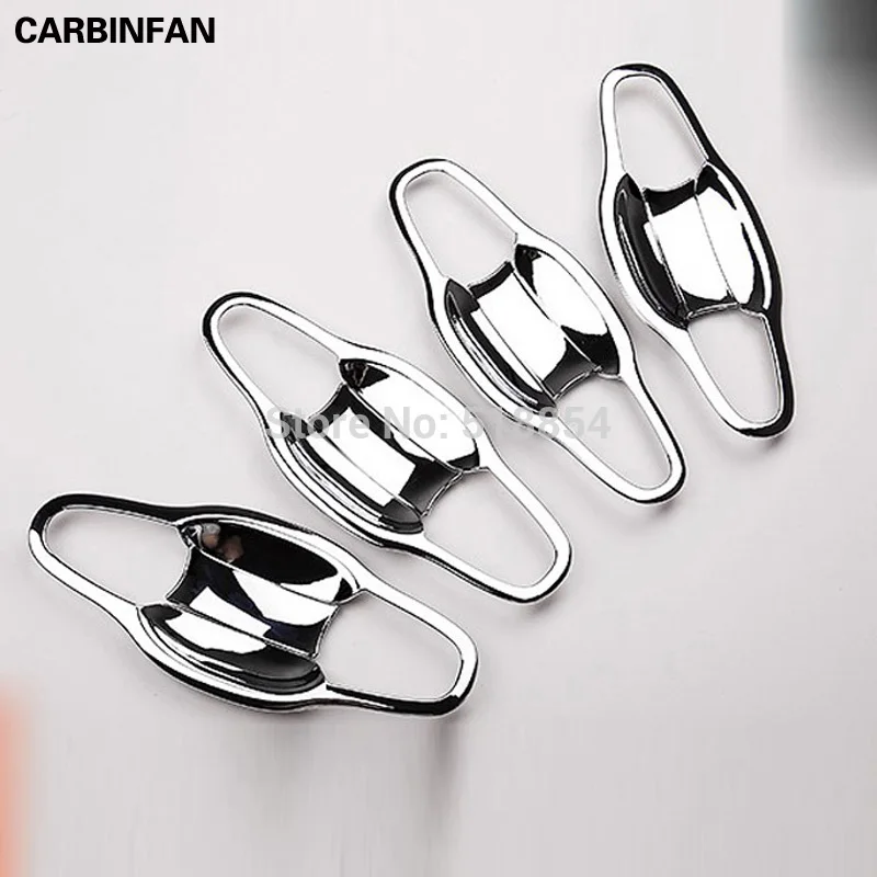 

ACCESSORIES FIT FOR 2014 2015 TOYOTA HIGHLANDER KLUGER CHROME DOOR HANDLE BOWL COVER CUP CAVITY MOLDING TRIM 8PCS/SET