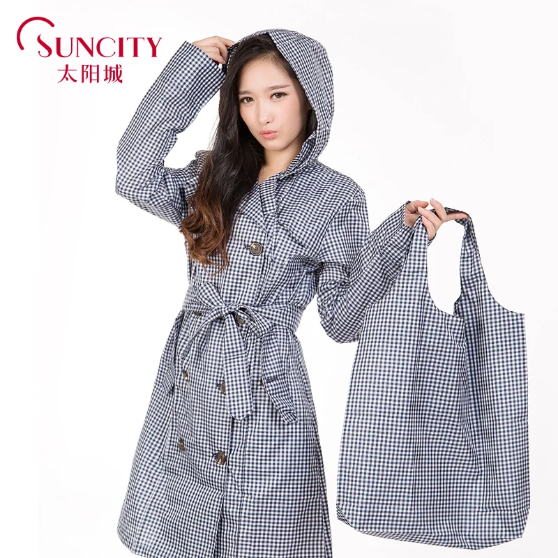 classic plaid fashion raincoat adult women's Burberry fashion trench