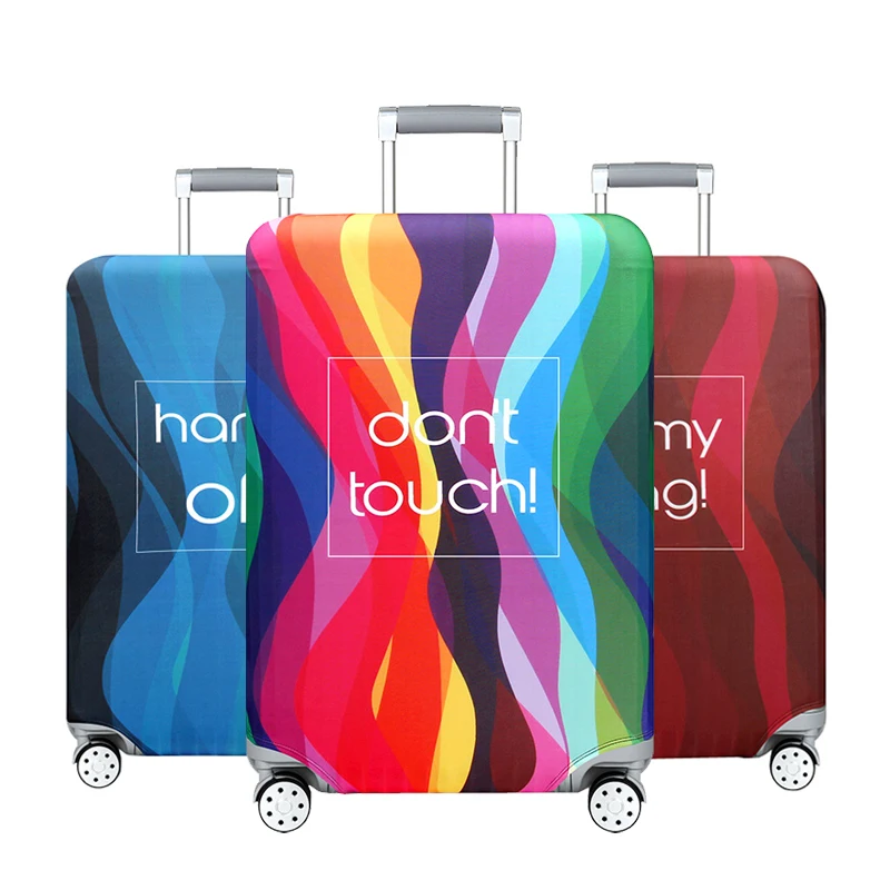 Красочный Узор чемодан Эластичный Защитный чехол на чемодан Чехлы дорожные аксессуары 18 до 32 дюймов дорожная тележка чемодан чехол