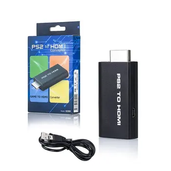 

H 10pcs Audio Video AV Adapter Converter with 3.5 mm audio output for PS2 to HDMI HDTV