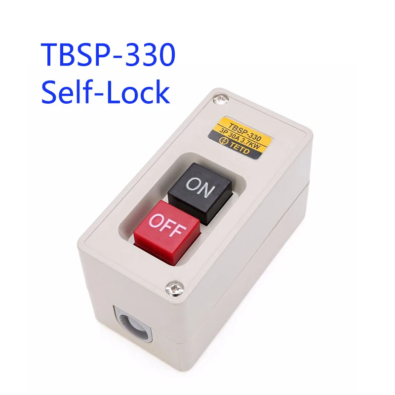 

3P 3 Phase 30A 3.7KW Self Lock On/Off Power Pushbutton Switch TBSP-330
