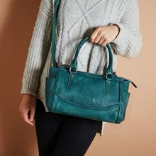 Модные Винтажные женские сумки из натуральной кожи, большие женские сумки с заклепками, сумки через плечо, мотоциклетные сумки-мессенджеры