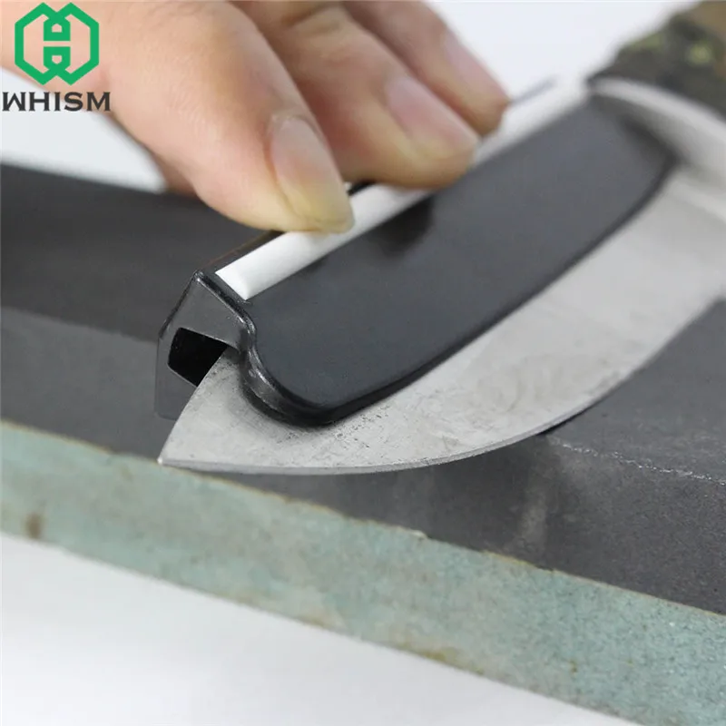 

WHISM Plastic Knife Sharpener Angle Guide Whetstone Sharpening Tool Knives Clip Holder Knife Sharpener Guide Kitchen Accessories