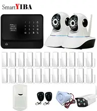 SmartYIBA Wifi GSM GPRS Sistema de Alarme da Segurança Home Indoor/Outdoor IP Câmera de Vigilância Kits Alarma Sem Fio Alarme de Porta Aberta