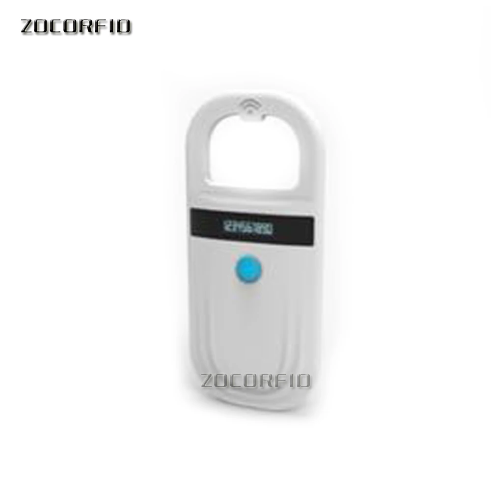  Store max 128 records ISO11784/11785 134.2KHz FDX-B Pet RFID Chip Reader OLED Display ID64 Portable