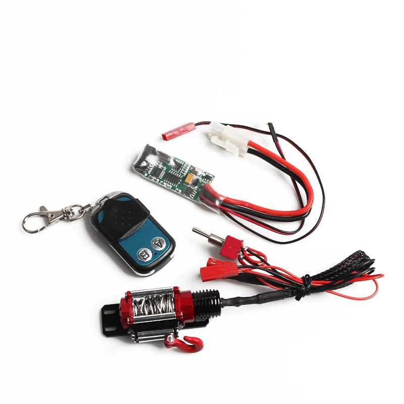 

Steel Wired Winch Control System Wireless Remote Receiver For 1/10 RC Crawler Car Axial SCX10 TRAXXAS TRX4 D90 TF2 Tamiya CC01
