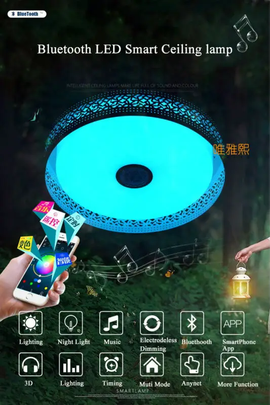 bluetooth  smart  music led ceiling lamp YH 612  (1)_A