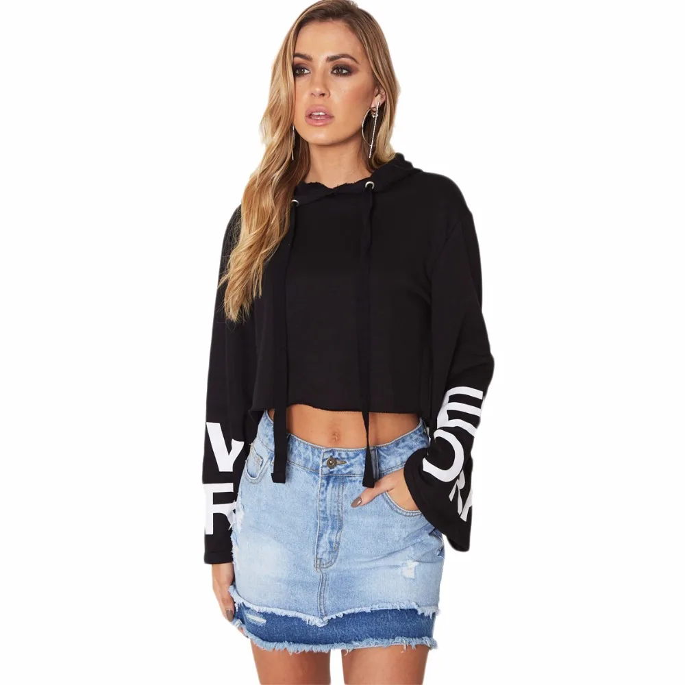 loose crop hoodie
