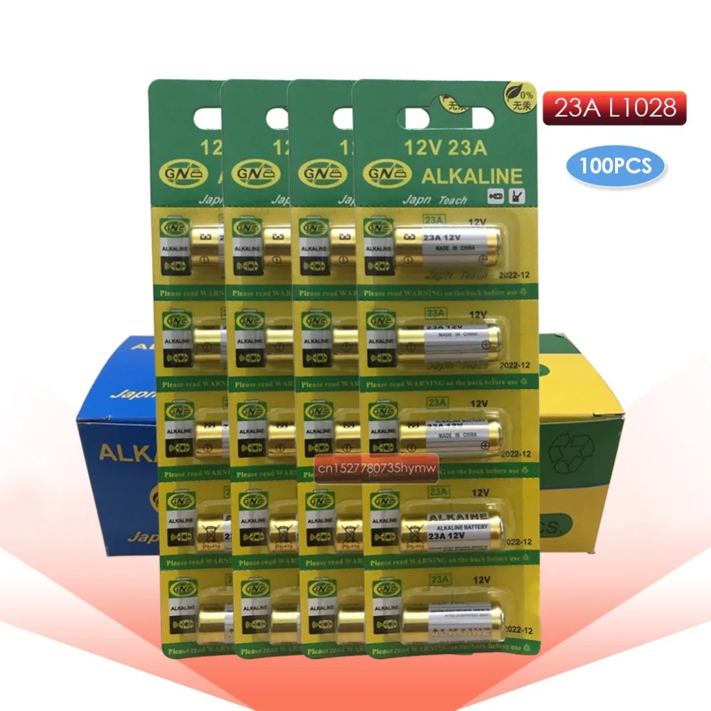 

100pcs Alkaline battery 12V 23A battery 12V 27A 23A 12 V 21/23 A23 E23A MN21 RC control remote controller battery RC Part