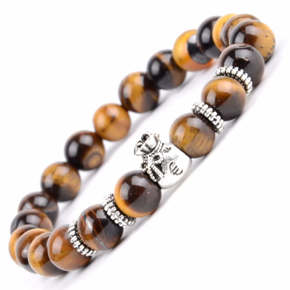 

Trendy Beaded Bracelet Men Natural Yellow Tiger eye Stone Wallet Charm Buddha Bracelets & Bangles For Women Jewelry Accessories