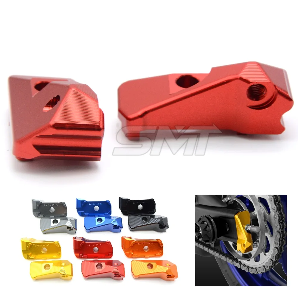 

Motorcycle accessories CNC Rear Axle Spindle Chain Adjuster Blocks For YAMAHA YZF - R3 2015-2016 YZF - R3 2015 2016