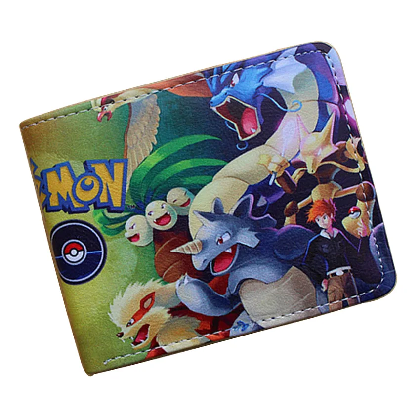 

Pocket Monster Pikachu Poke Ball Wallets Pokemon Game Creative Gift Purse Popular Cartoon Boy Girl Dollar Bags Card Short Wallet