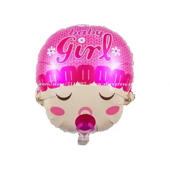 

30pcs/lot pacifier Girl Mylar Foil baby girl Balloon Baby Shower Birthday Party decoration balloons