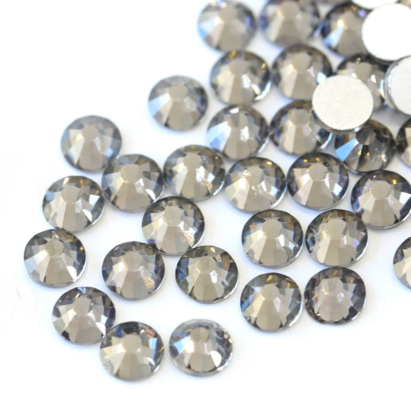 

All Sizes Black Diamond Nail Art Rhinestones Non HotFix Rhinestones DIYNail Art DecorationsGarment Accessories Y0861