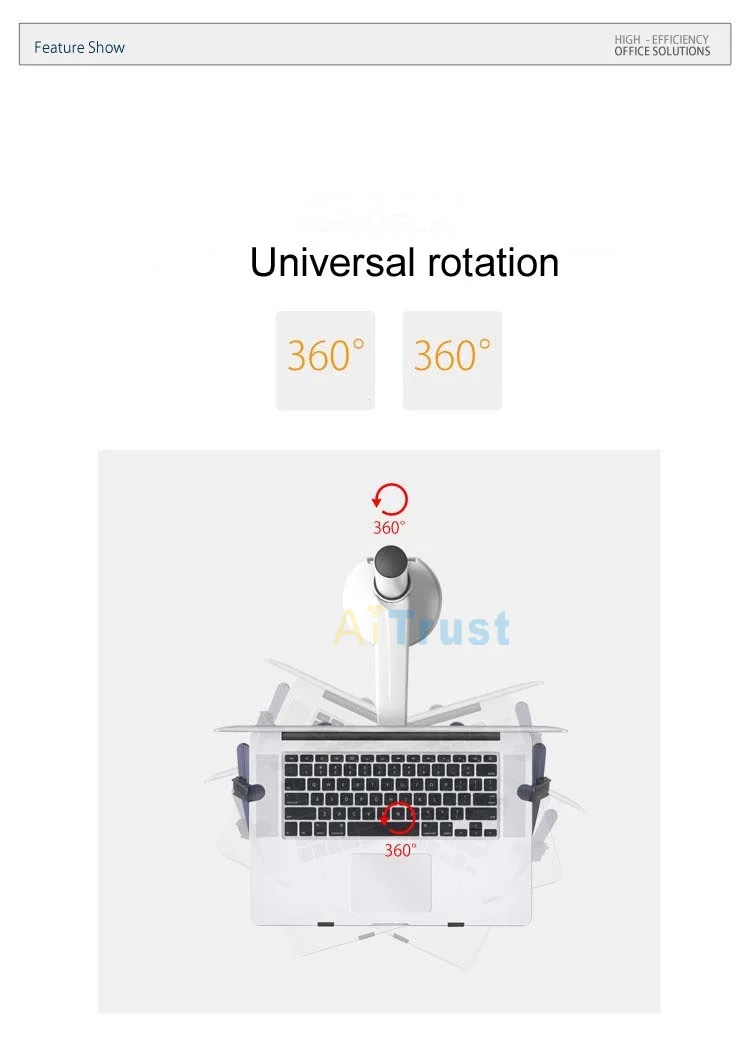 Вращающиеся настольные экраны, держатель ЖК-монитора + подставка для ноутбука OA-7 для 10-15 дюймов и в пределах 25 дюймов ЖК-дисплей