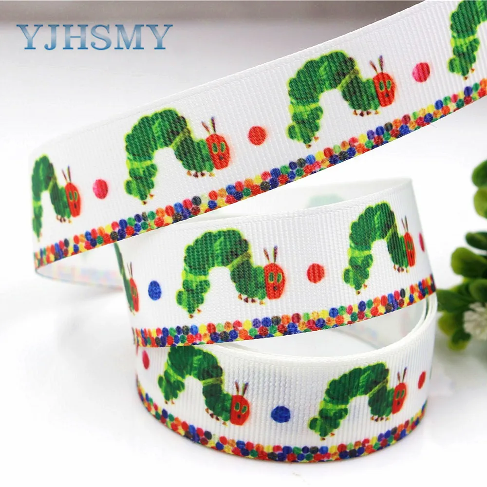 

YJHSMY F-17613-639,22 mm 10 yards Cartoon Printed grosgrain ribbons,DIY handmade Hair accessories Material wedding gift wrap