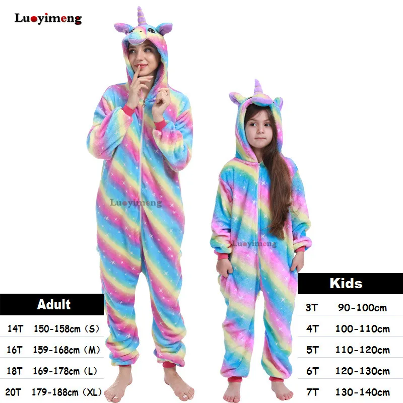 

New Stitch Onesies Pajamas For Women Unisex Cartoon Unicorn Animal Pyjamas Kids Girls Sleepers Pajamas Long Sleeved Sleepwear