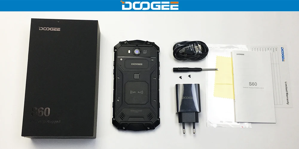 IP68 DOOGEE S60 беспроводной зарядный смартфон 5580 мАч 12V2A Быстрая зарядка 5,2 ''FHD Helio P25 Восьмиядерный 6 ГБ 64 Гб МП